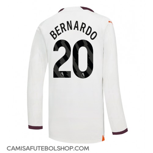 Camisa de time de futebol Manchester City Bernardo Silva #20 Replicas 2º Equipamento 2023-24 Manga Comprida